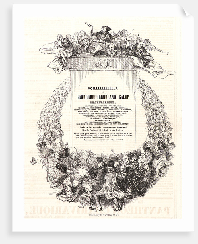 Voillllllllllla le Grrrrrrrrrrrrrrand Galop Charivarique, 1839 by Honoré Daumier