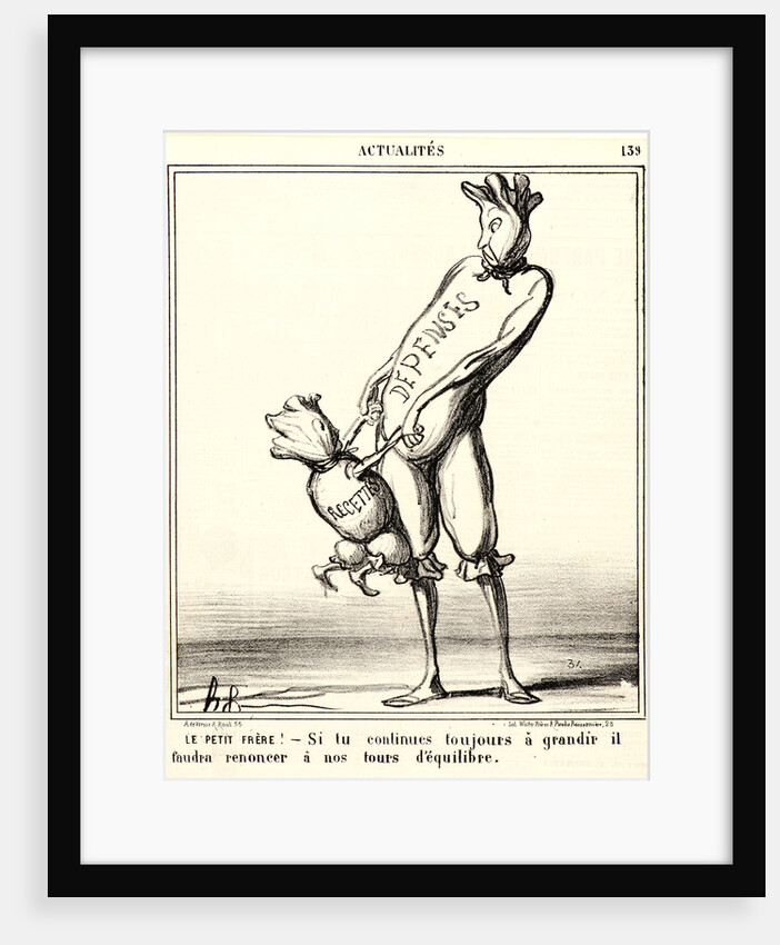 Le petit frère!—Si tu continues toujours à grandir.., 1870 by Honoré Daumier