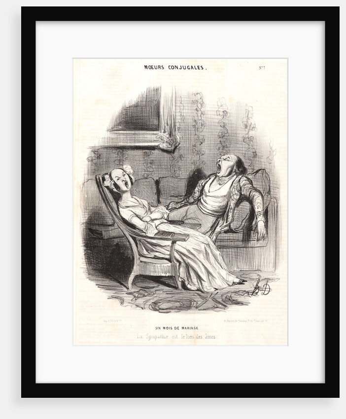 Six Mois de Mariage, 1839 by Honoré Daumier