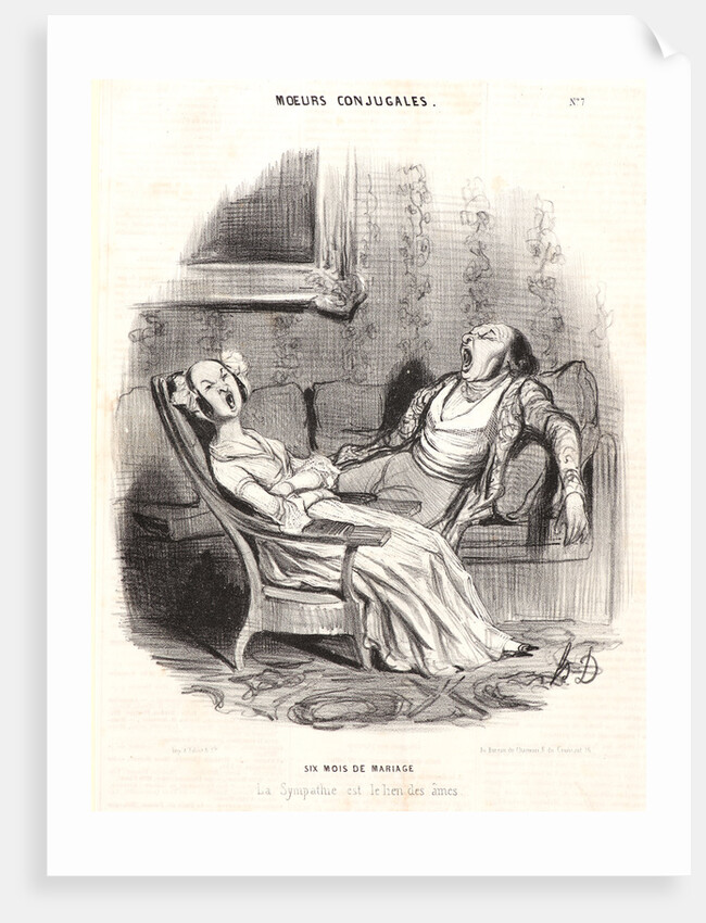 Six Mois de Mariage, 1839 by Honoré Daumier