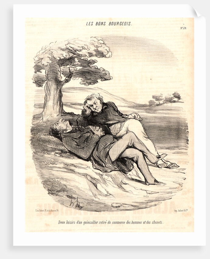 Doux loisirs d'un quincailler retiré du commerce.., 1848 by Honoré Daumier
