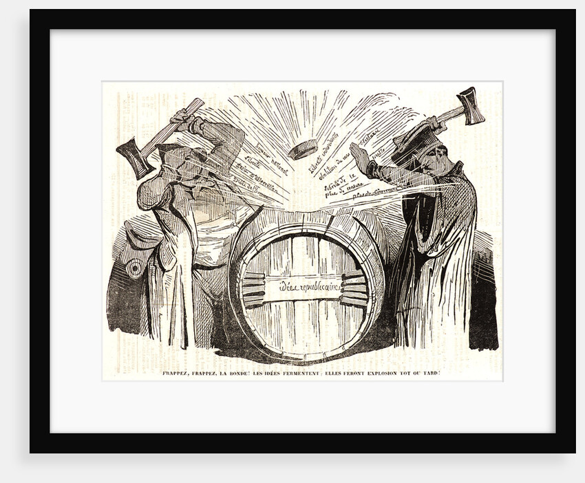 Frappez, frappez, la bonde! Les idées ferment: elles feront explosion tôt ou tard!, 1834 by Honoré Daumier