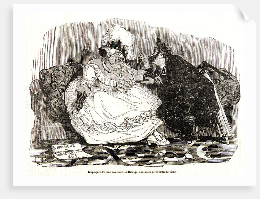 Empoignez-les Tous, ma chere. Le Dieu qui nous mene reconnaitra le siens, 1834 by Honoré Daumier