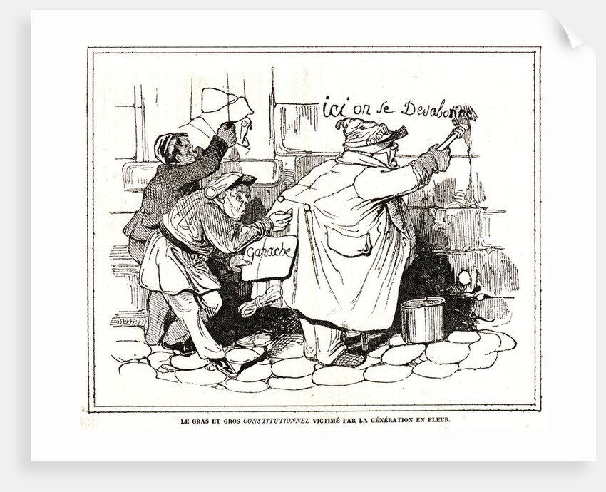 Le gras et gros Constitutionnel victimé par la génération en fleur, 1834 by Honoré Daumier
