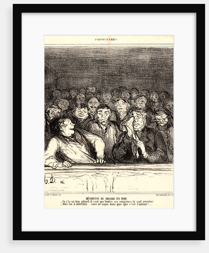 Décadence du Drame en 1866, 1866 by Honoré Daumier