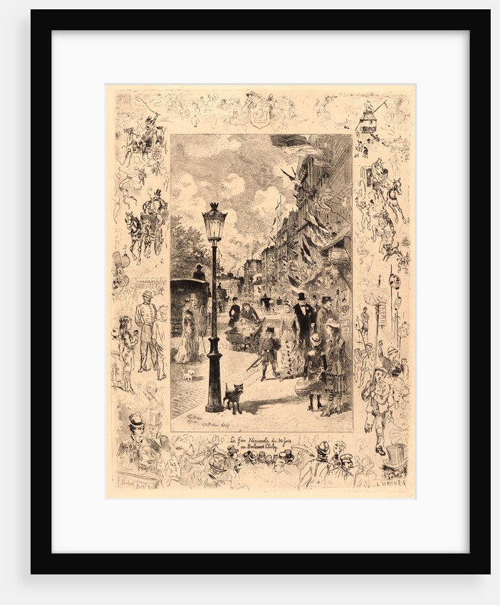 National Holiday on the Boulevard Clichy (La Fête Nationale au Boulevard Clichy), 1878 by Félix Hilaire Buhot