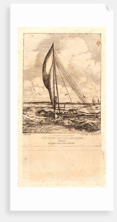 Swift-Sailing Proa, Mulgrave Archipelago, Oceania (Prô-Volant des Îles Mulgraves: Océanie), 1866 by Charles Meryon