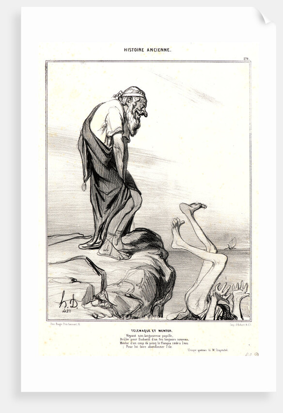 Télémaque et Mentor, 1842 by Honoré Daumier