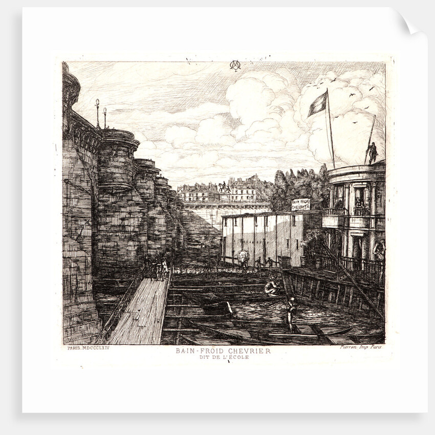 Bain-froid Chevier, 1864 by Charles Meryon