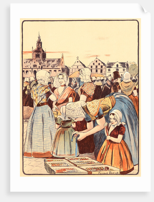 Un Marché En Zélande, 1898 by Fernand Piet