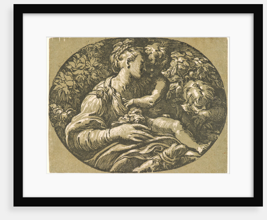 Holy Family in an Oval (The Virgin and Child with the Infant St. John), ca. 1527-1531 by Antonio da Trento