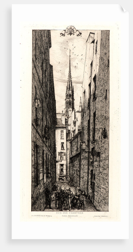 La Rue des Chantres, Paris, 1862 by Charles Meryon