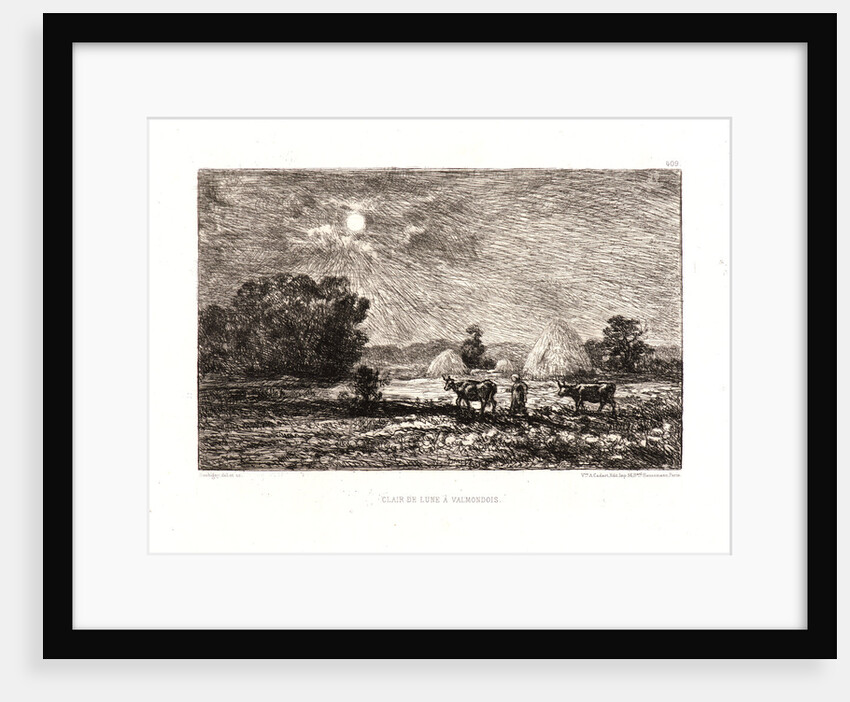 Moonlight at Valmondois (Clair de lune a Valmondois), 1877 by Charles François Daubigny