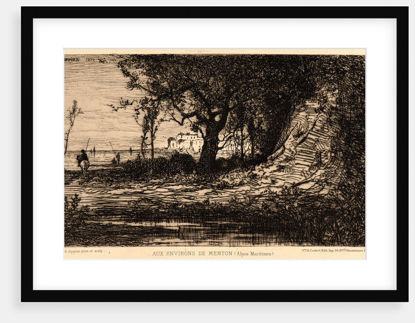 Near Menton (Aux Environs de Menton, Alpes Maritimes), 1879 by Adolphe Appian