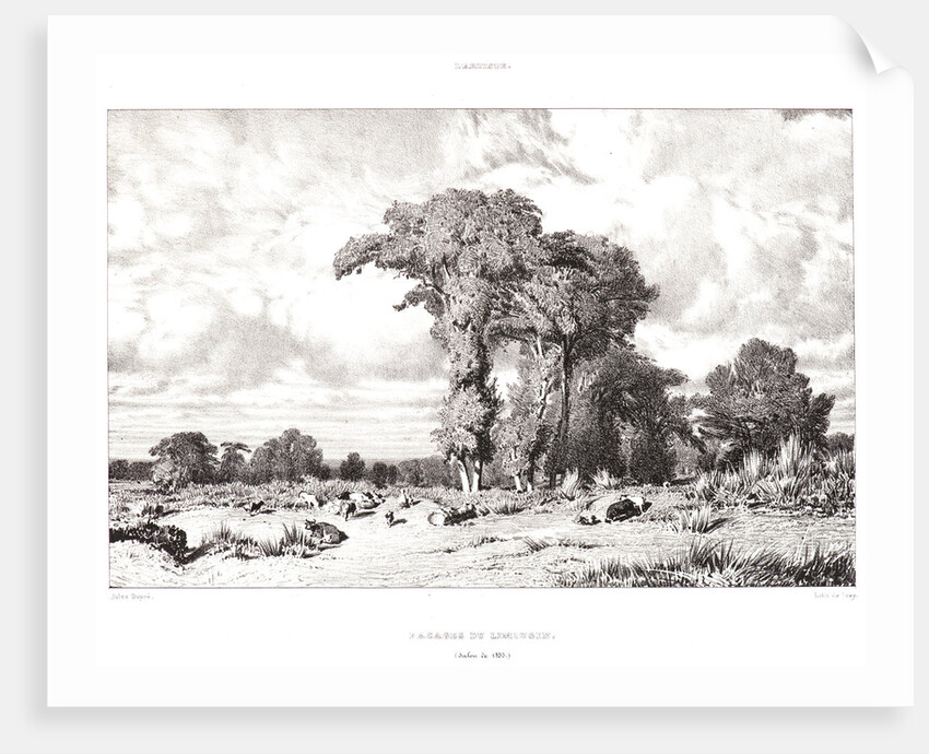 Pastureland in the Limousin (Pacages du Limousin), 1835 by Jules Dupré