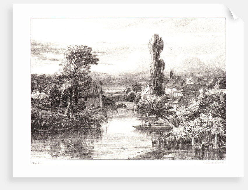 View in Alençon (Vue prise à Alençon (Dep. de l'Orne)), 1839 by Jules Dupré