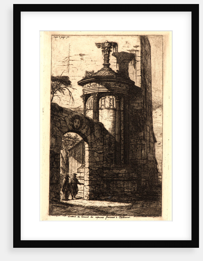 Entrée du Couvent des Capucins Français à Athèns, 1854 by Charles Meryon