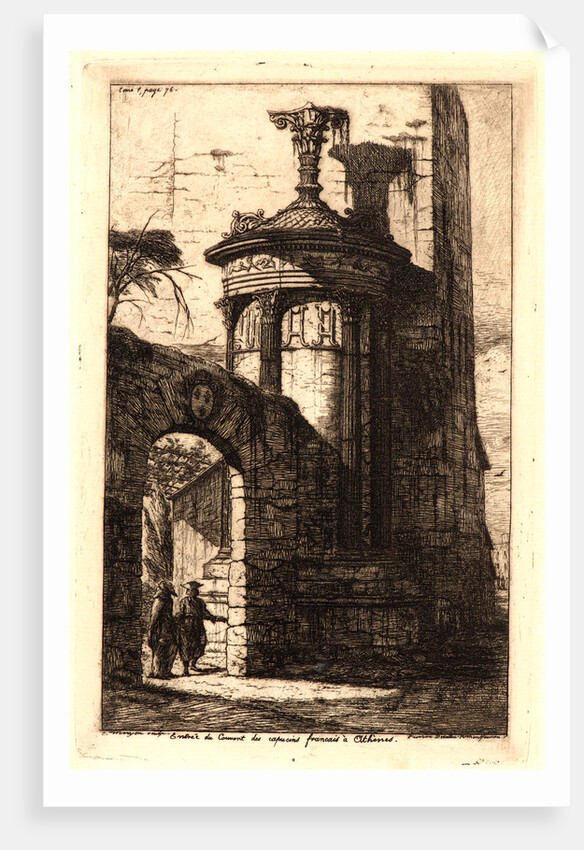 Entrée du Couvent des Capucins Français à Athèns, 1854 by Charles Meryon