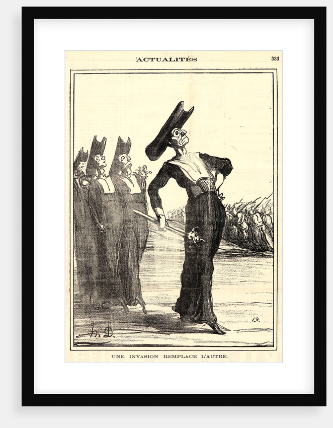 Une invasion remplace l'autre, 1871 by Honoré Daumier