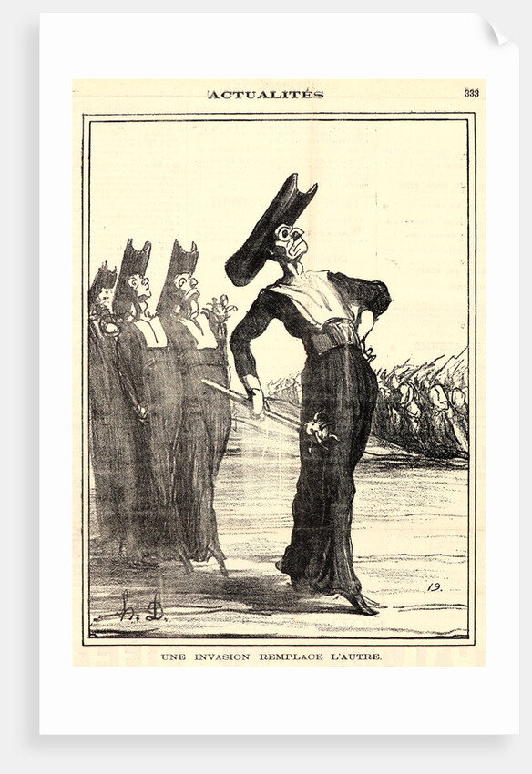 Une invasion remplace l'autre, 1871 by Honoré Daumier