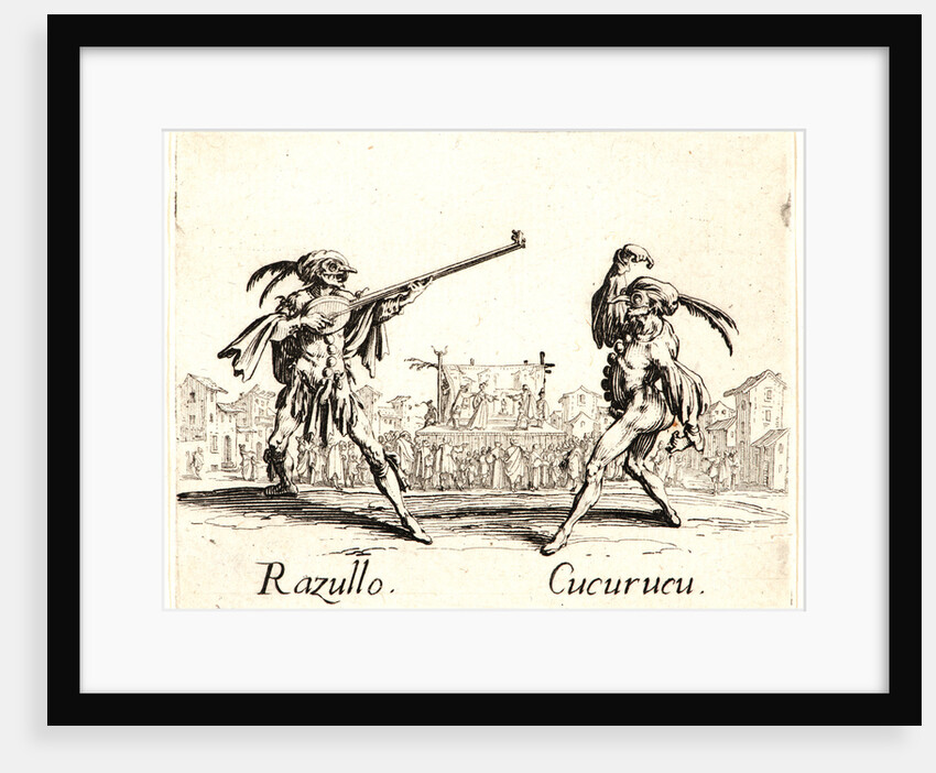 Razullo and Cucurucu, 1622 and later by Jacques Callot