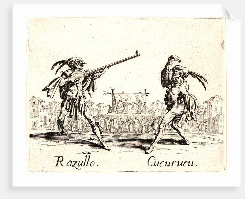 Razullo and Cucurucu, 1622 and later by Jacques Callot