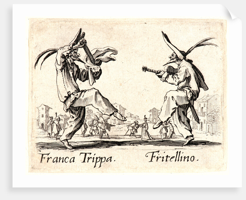 Franca Trippa and Fritellino, 1622 and later by Jacques Callot