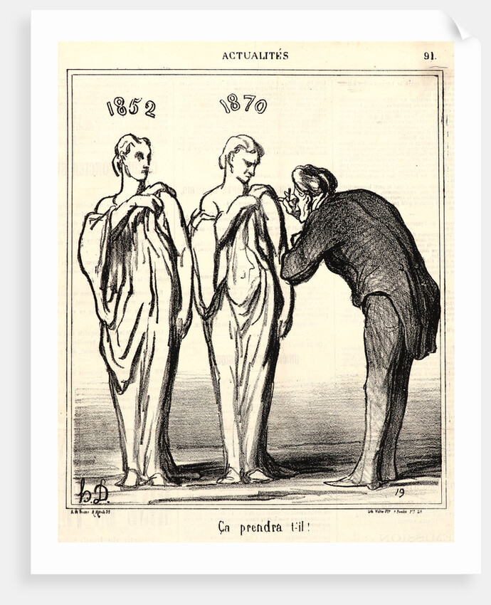 C¸a prenda t'-il!, 1870 by Honoré Daumier