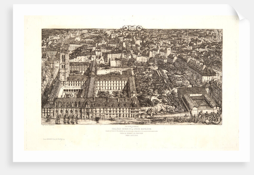 Collège Henry IV ou Lycée Napoleon, 1864 by Charles Meryon