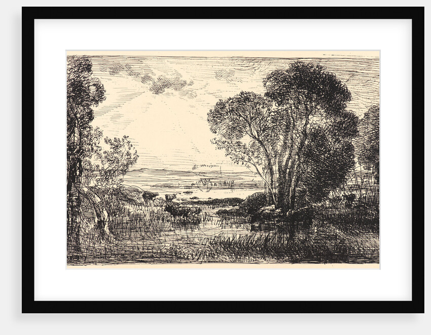 La Machine Hydraulique, 1862 by Charles François Daubigny