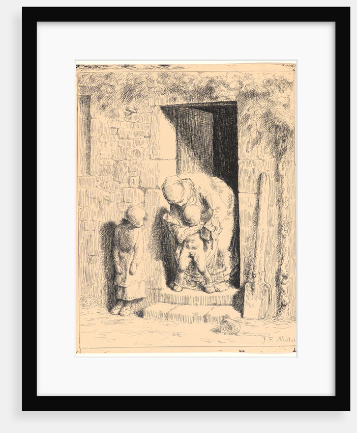 Maternal Precaution (Précaution Maternelle), 1862 by Jean-François Millet