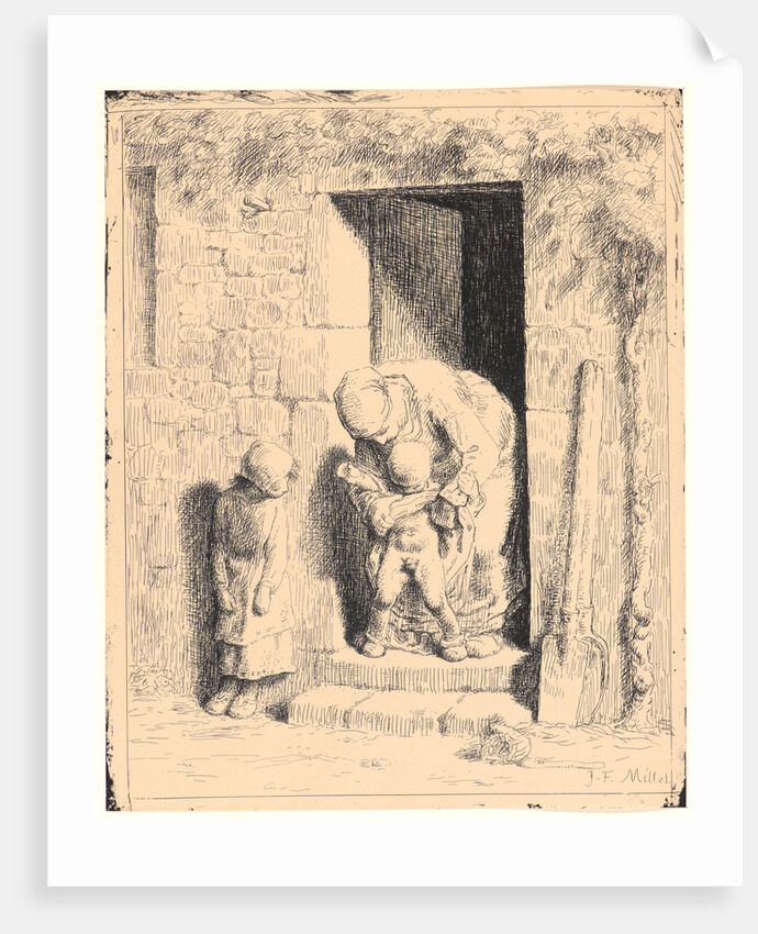 Maternal Precaution (Précaution Maternelle), 1862 by Jean-François Millet