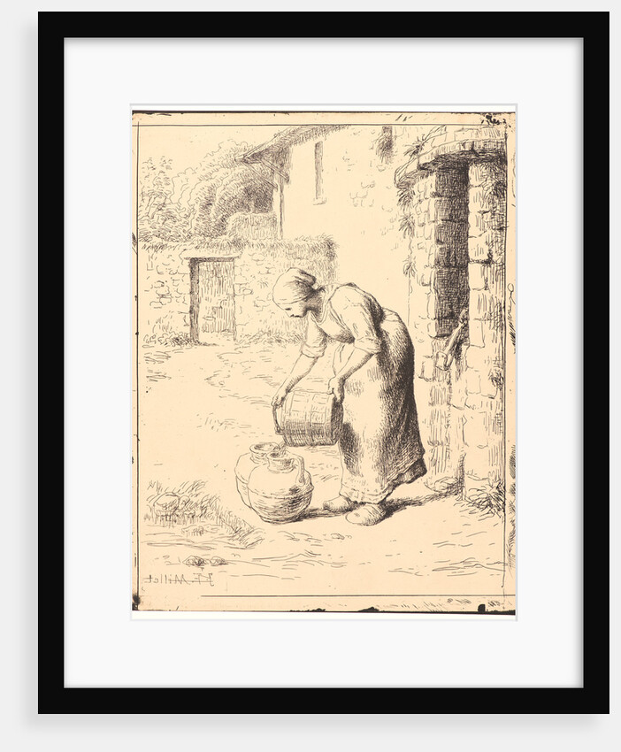 Woman Emptying a Pail (Femme vidant un seau), 1862 by Jean-François Millet
