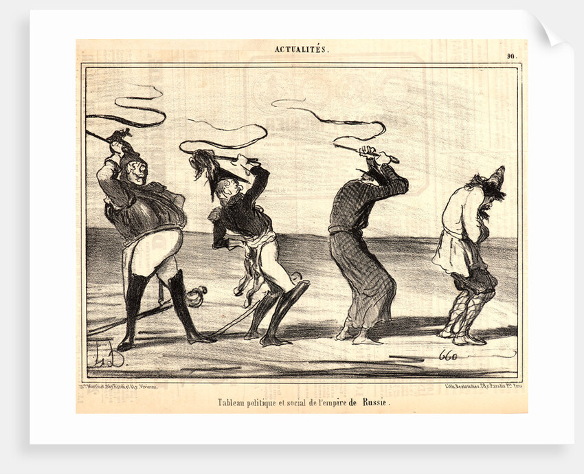 Tableau politique et social de l'empire de Russie, 1854 by Honoré Daumier