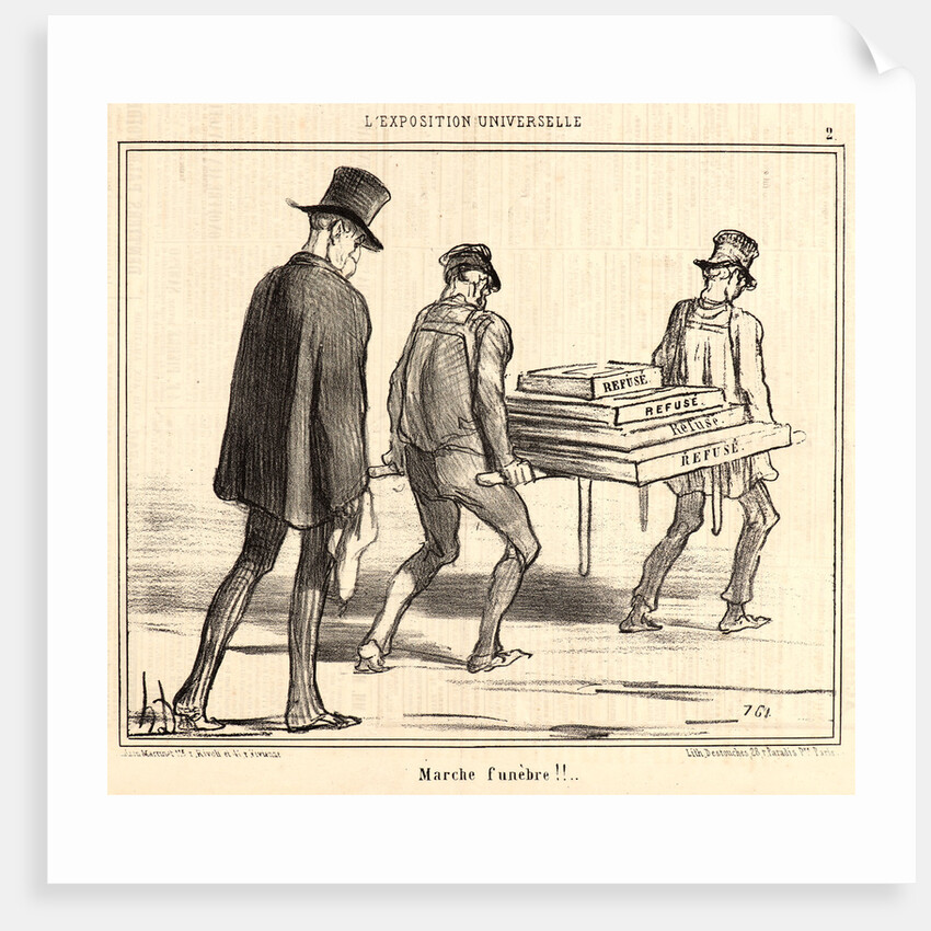 Marche funébre!!, 1855 by Honoré Daumier