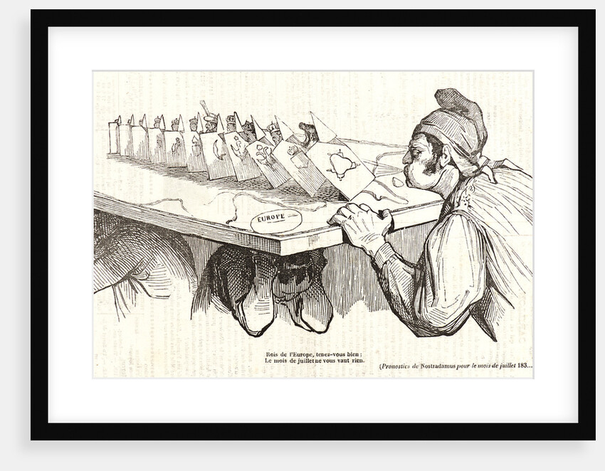 Rois de l'Europe, tenez-vous bien; Le mois de juillet ne vous vuat rien, 1834 by Honoré Daumier