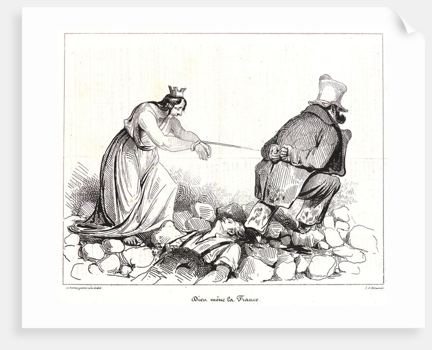Dieu Mène la France, 1834 by Honoré Daumier