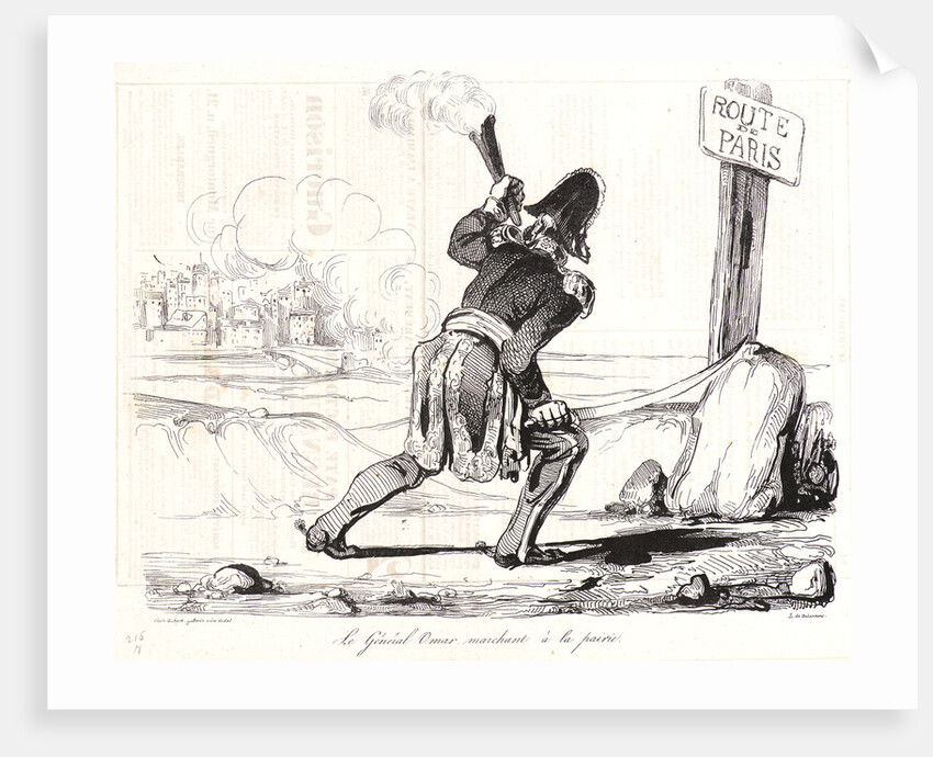 Le Général Omar (Aymard) marchant à la pairie, 1834 by Honoré Daumier