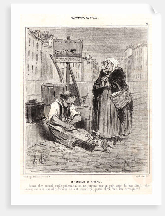 Le Tondeur de Chiens, 1842 by Honoré Daumier