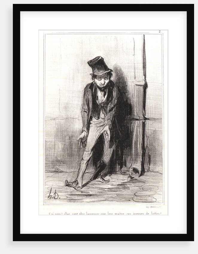Cré Nom! Elles sont plus heureuses.., 1841 by Honoré Daumier