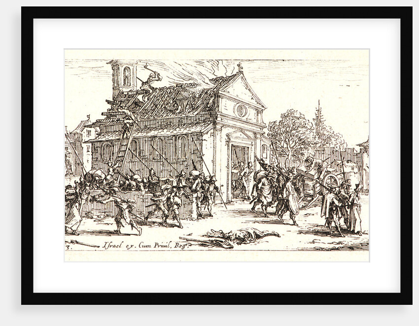 Devastation of a Monastery (Devastation d'un Monastere), 1636 by Jacques Callot