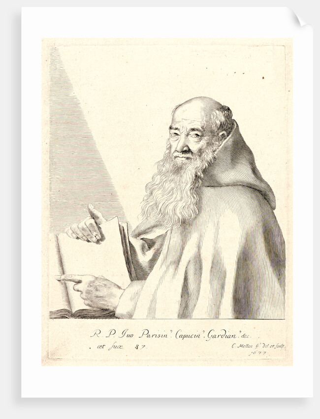 Father Yves (Le Père Yves), 1677 by Claude Mellan