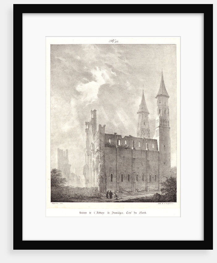 Ruines de l'Abbaye de Jumiège, 19th century by Louis Jacques Mandé Daguerre