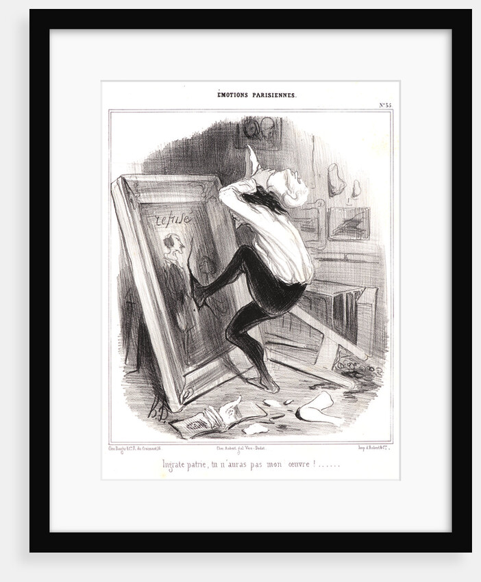 Ungrateful country—you shall not have my work! (Ingrate patrie, tu n'auras pas mon oeuvre!...), 1840 by Honoré Daumier