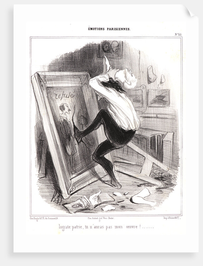 Ungrateful country—you shall not have my work! (Ingrate patrie, tu n'auras pas mon oeuvre!...), 1840 by Honoré Daumier