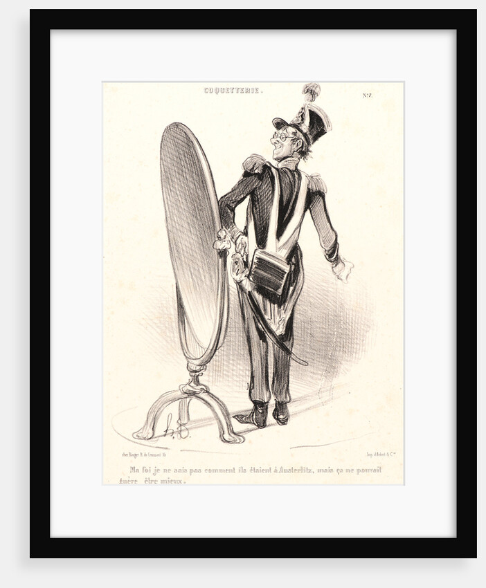 I don't know what they looked like at Austerlitz, but it could not have been better (Ma Foi je ne sais pas comment ils étaient à Austerlitz, mais ça ne pouvait guère être mieux), 1840 by Honoré Daumier