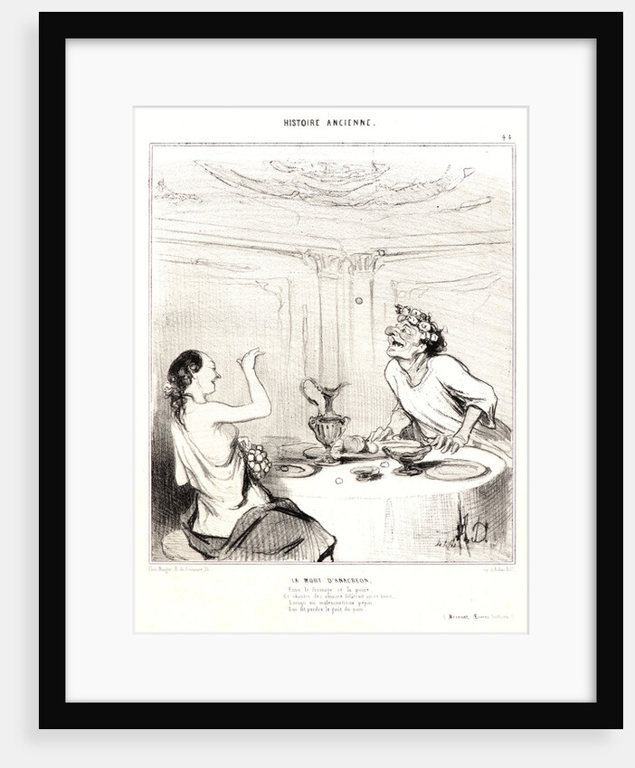 La Mort d'Anacréon, 1842 by Honoré Daumier