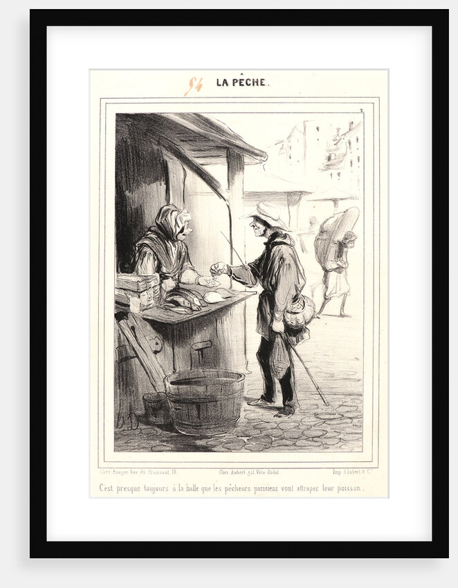 C'est presque toujours à la halle.., 1840 by Honoré Daumier