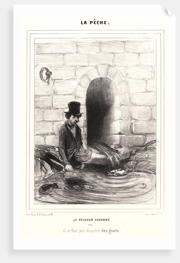 Le Pêcheur Archarné, 1840 by Honoré Daumier