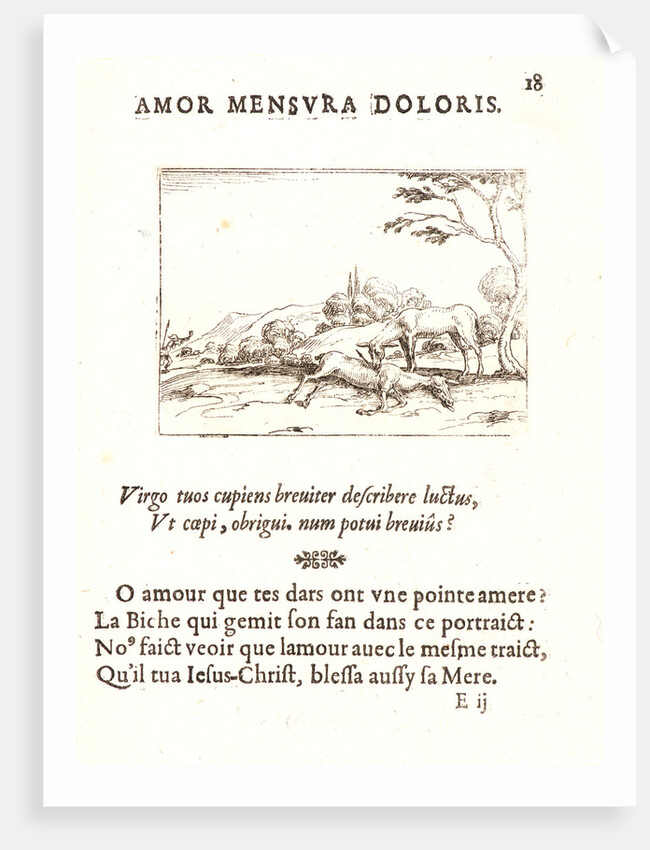 La Biche qui Pleure son Faon, 17th century by Jacques Callot
